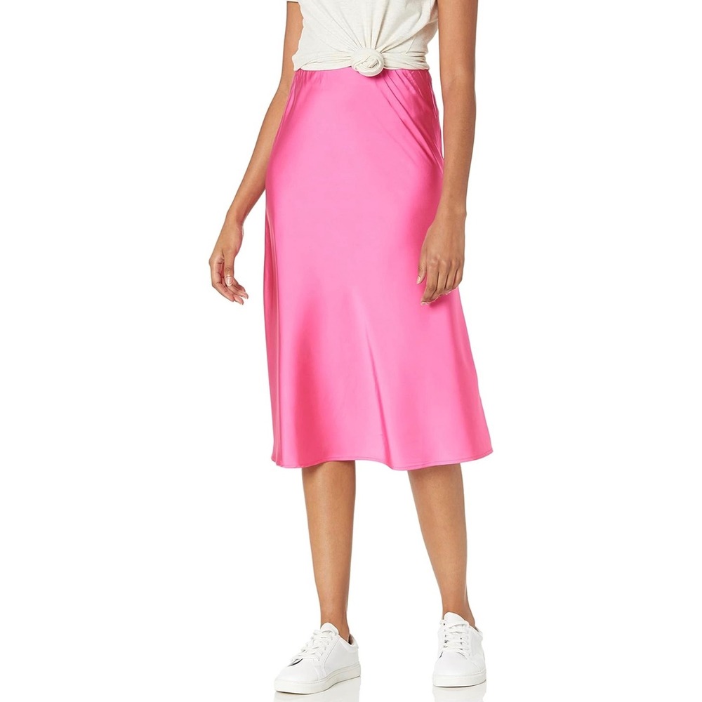 The Drop Woman's Maya Silky Slip Skirt Hot Pink Size Medium‎